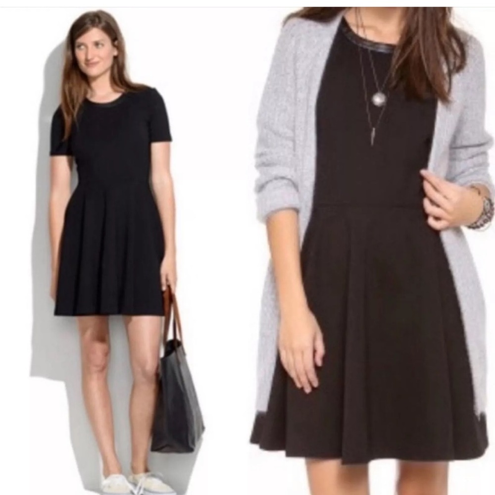Madewell size S black fit and flare dress